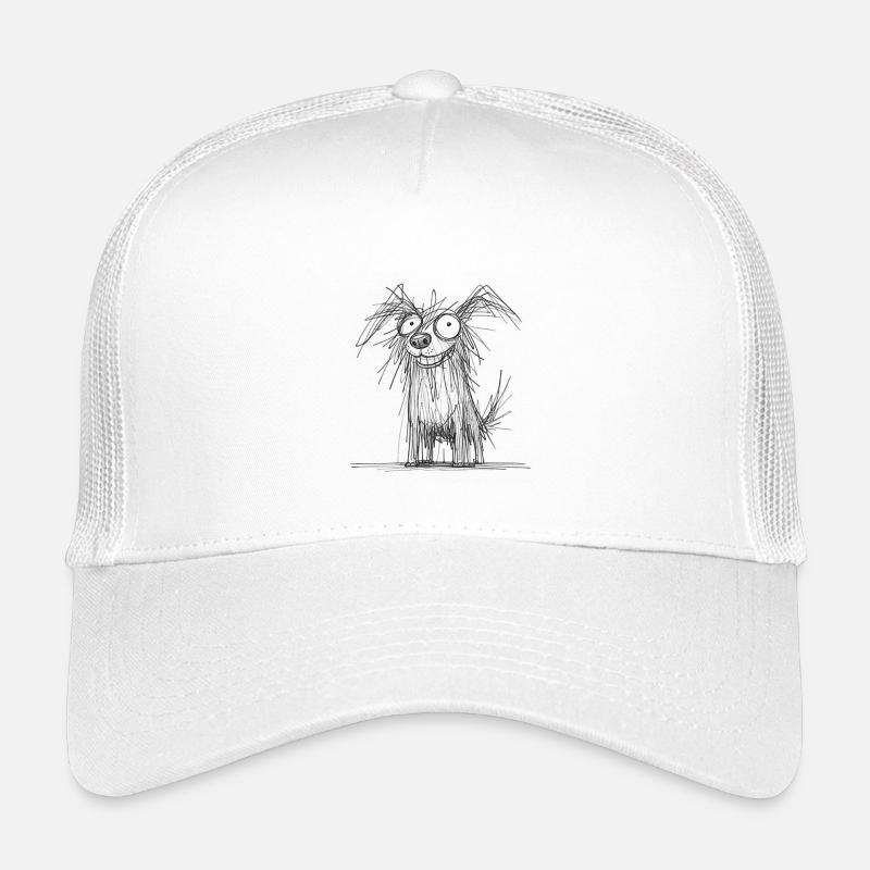 Sketchy Dog - Kinder Trucker-Cap - Weiß
