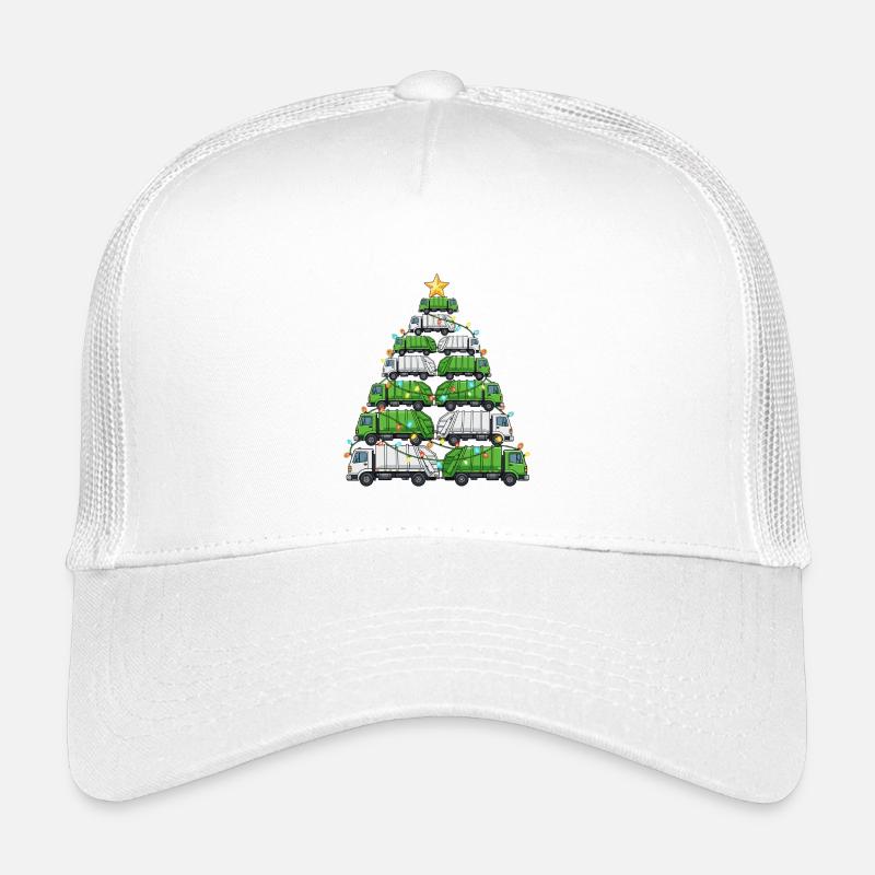 Funny Garbage Truck Christmas Tree Gift Kids’ Trucker Cap