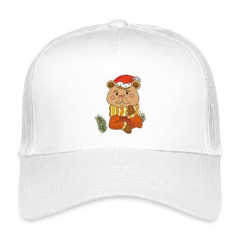 Teddy Bear Christmas - Kids’ Trucker Cap - white - Front