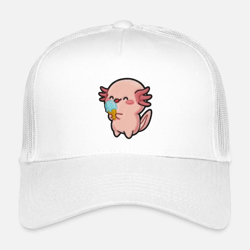 Kleiner Axolotl Eiscreme Spaß - Kinder Trucker-Cap - Weiß