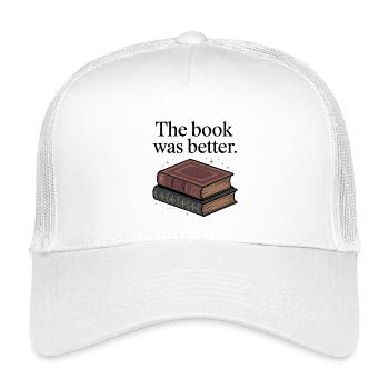 Le livre était Better Dark Academia Reading Art - Casquette trucker enfant - blanc - Devant