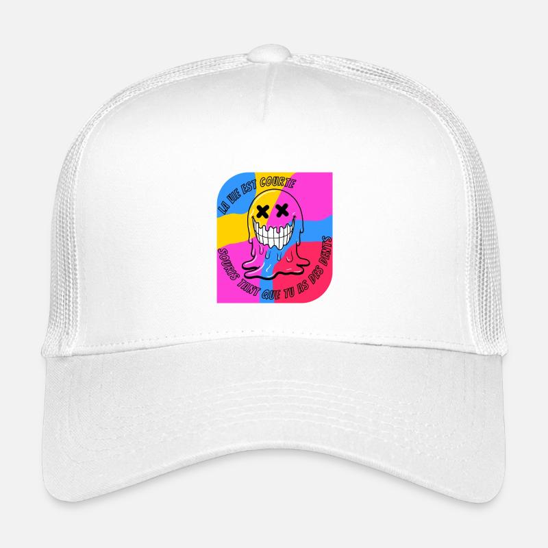 Das Leben ist kurz. POP - Kinder Trucker-Cap - Weiß