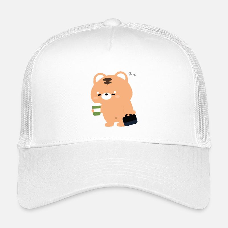 Kawaii Tiger with Coffee Cup Kids’ Trucker Cap