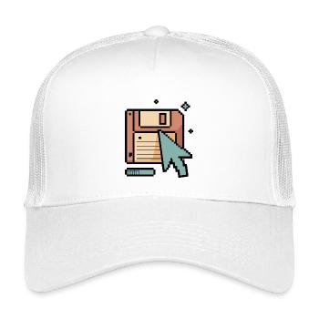 Floppy Disk Retro Internet - Kids’ Trucker Cap - white - Front
