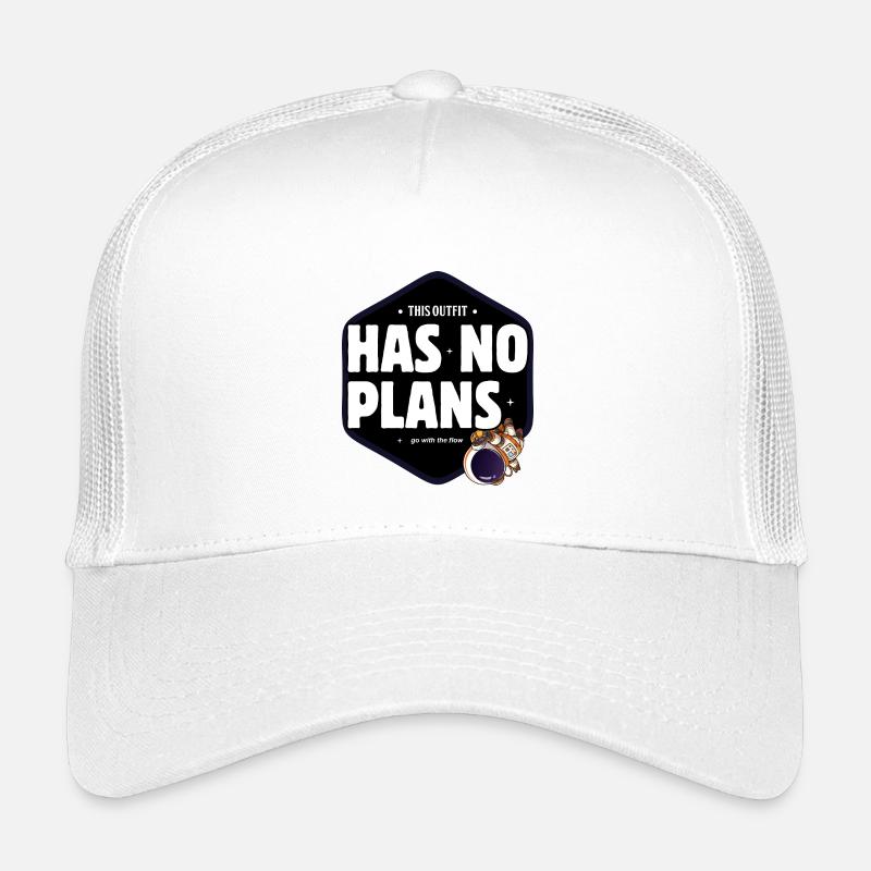 Has No Plans Space Outfit Meme Kids’ Trucker Cap