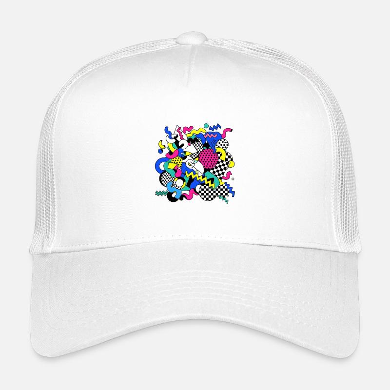 Neon Chaos Pop Art Muster Kinder Trucker-Cap