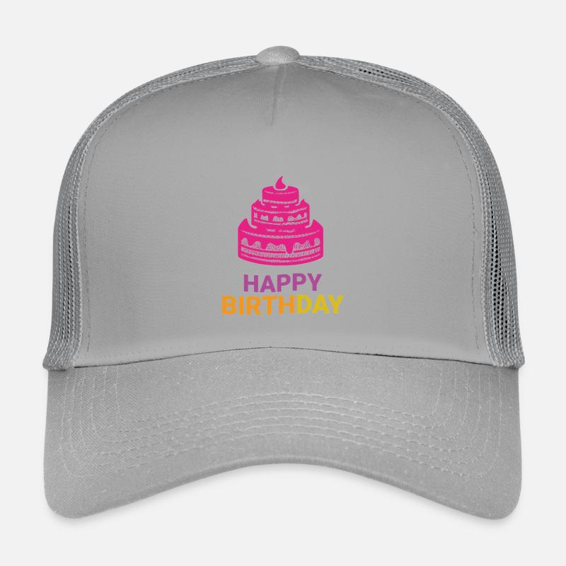 Layered Birthday Cake Emblem Kids’ Trucker Cap