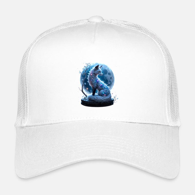 Blauer Fuchs der Lunar-Edelsteine - Kinder Trucker-Cap - Weiß