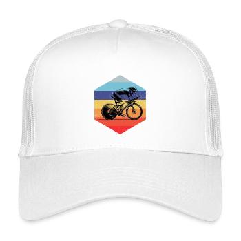 Einfach Roadbike zeitloses Design - Kinder Trucker-Cap - Weiß - Vorne