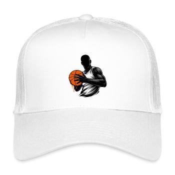 Joueur de basket avec balle - Casquette trucker enfant - blanc - Devant