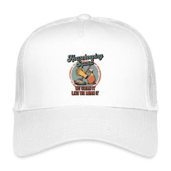 Lustiges Putzen Design - Kinder Trucker-Cap - Weiß - Vorne