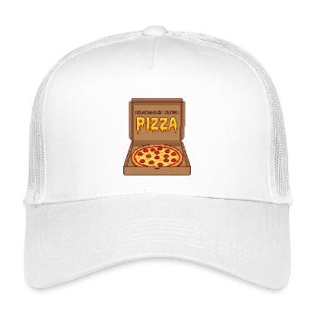 Relationship Status Pizza - Anti Valentine Gift - Kinder Trucker-Cap - Weiß - Vorne