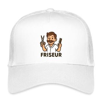 Friseur Cartoon Vintage - Kinder Trucker-Cap - Weiß - Vorne