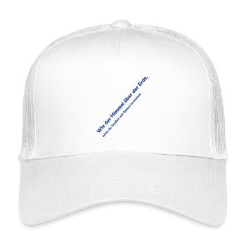 Himmel über Erde Diagonaltext - Kinder Trucker-Cap - Weiß - Vorne