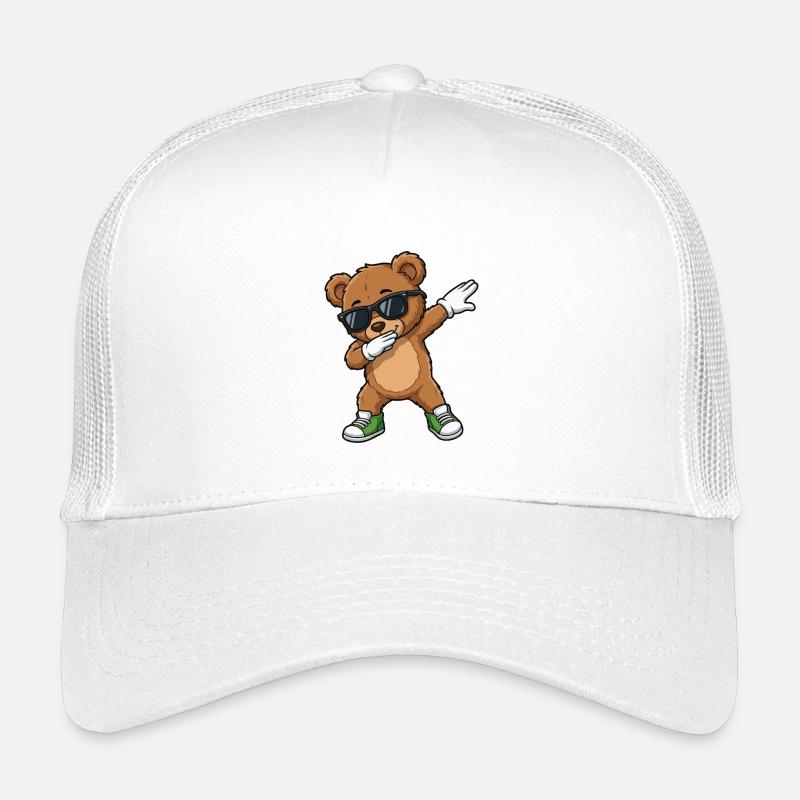 Sonnenbrillen-Bär im Dab Kinder Trucker-Cap