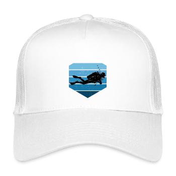Diving Fokus pur - Kinder Trucker-Cap - Weiß - Vorne