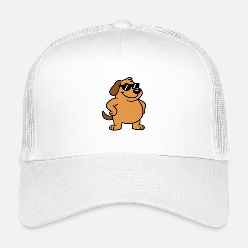 Lässiger Hund mit Sonnenbrille Kinder Trucker-Cap