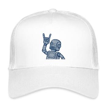 Décors de cuivres de robots rétro - Casquette trucker enfant - blanc - Devant