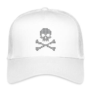 Os croisés du crâne pixel - Casquette trucker enfant - blanc - Devant