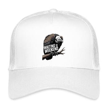 Warten auf das Wochenende - Kinder Trucker-Cap - Weiß - Vorne