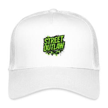Scène de réglage de voiture Street Outlaw - Casquette trucker enfant - blanc - Devant