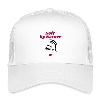 Soft by Nature – Feminines Frauenporträt Statement - Kinder Trucker-Cap - Weiß - Vorne