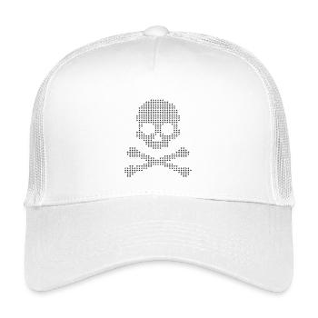 Crâne étoilé et os croisés - Casquette trucker enfant - blanc - Devant
