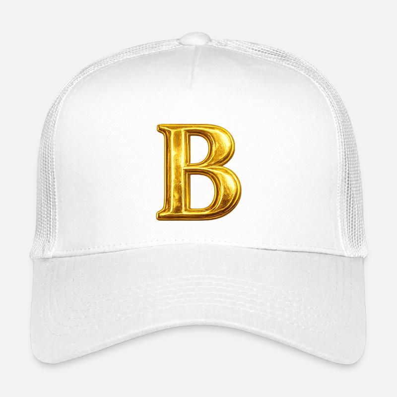 Goldenes B-Monogramm Kinder Trucker-Cap