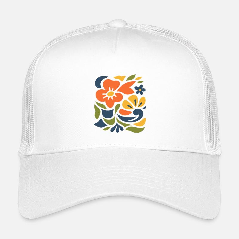 Illustration abstraite de motifs floraux Casquette trucker enfant