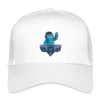 DJ Fluffo - Monster Beats - Fluffonster Design - Kinder Trucker-Cap - Weiß - Vorne