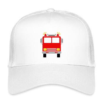 Fire engine - Kids’ Trucker Cap - white - Front