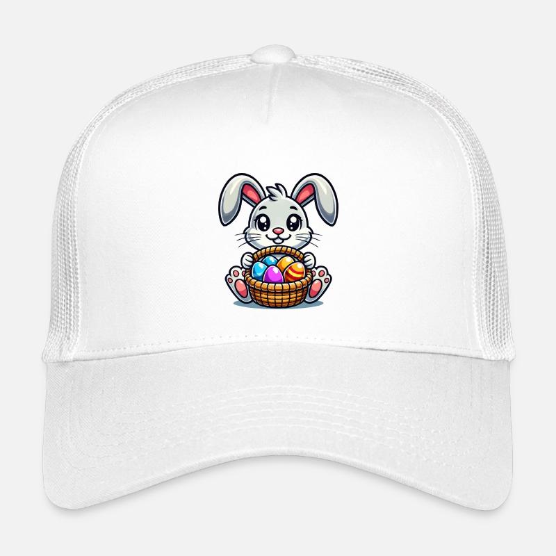 Easter bunny with colorful eggs Kids’ Trucker Cap