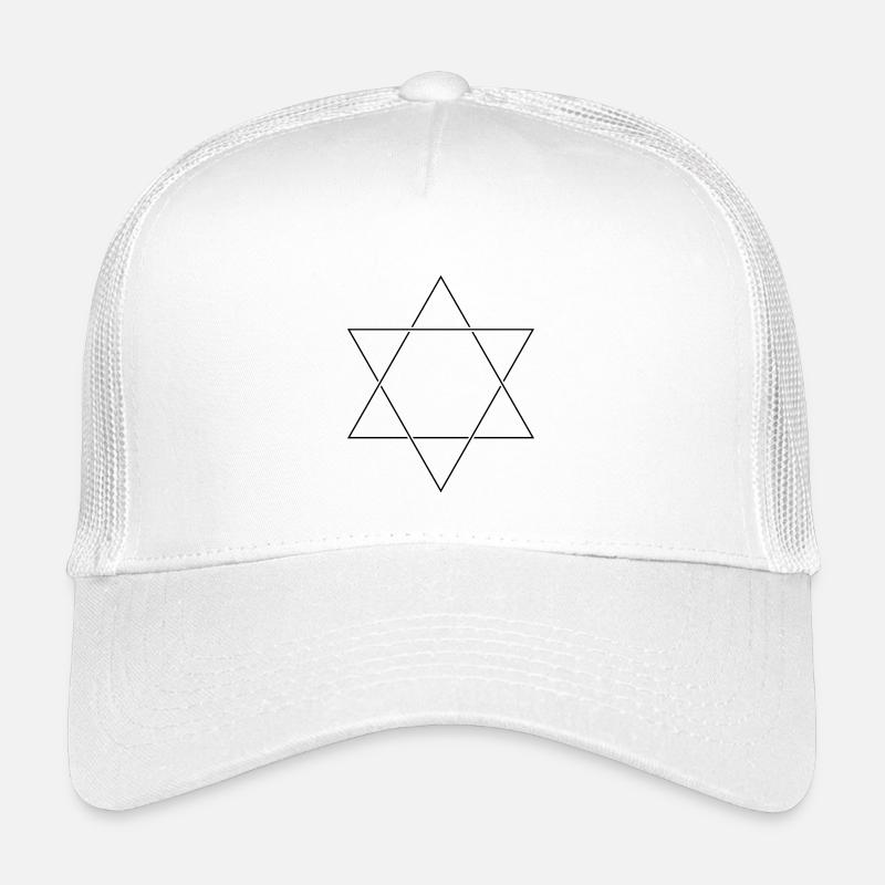 Étoile de David Minimaliste - Hexagramme de dessin au trait Casquette trucker enfant