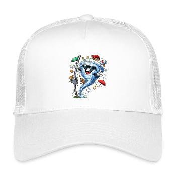 Ouragan avec lunettes de soleil - Casquette trucker enfant - blanc - Devant