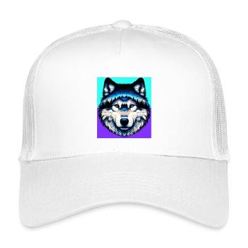 Wolf - Kids’ Trucker Cap - white - Front