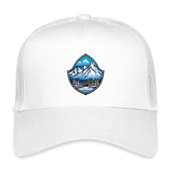 Berge - Kinder Trucker-Cap - Weiß - Vorne