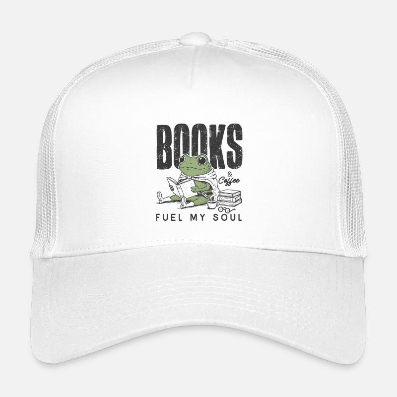 Frosch liest Bücher & Kaffee Kinder Trucker-Cap