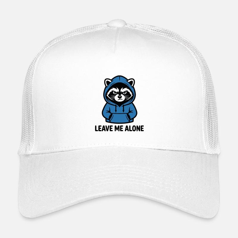 Introvertierter Waschbär – Lass mich in Ruhe Design - Kinder Trucker-Cap - Weiß