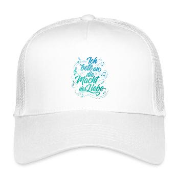 Ich bete an die Macht der Liebe - Lettering - Kinder Trucker-Cap - Weiß - Vorne