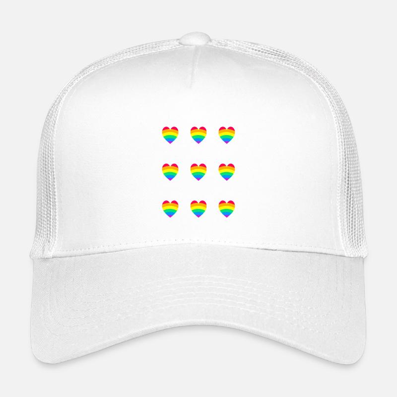 Cœurs arc-en-ciel de la fierté LGBT Casquette trucker enfant