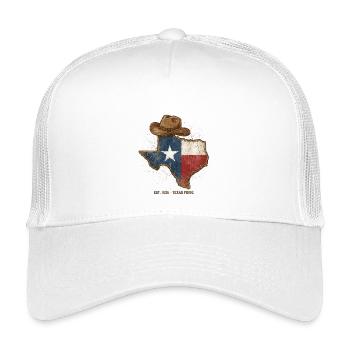 Texas Pride with cowboy hat - Kids’ Trucker Cap - white - Front