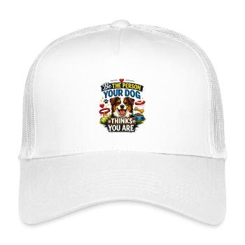 Amour du chien Citation motivationnelle de loyauté Ambiance positive - Casquette trucker enfant - blanc - Devant