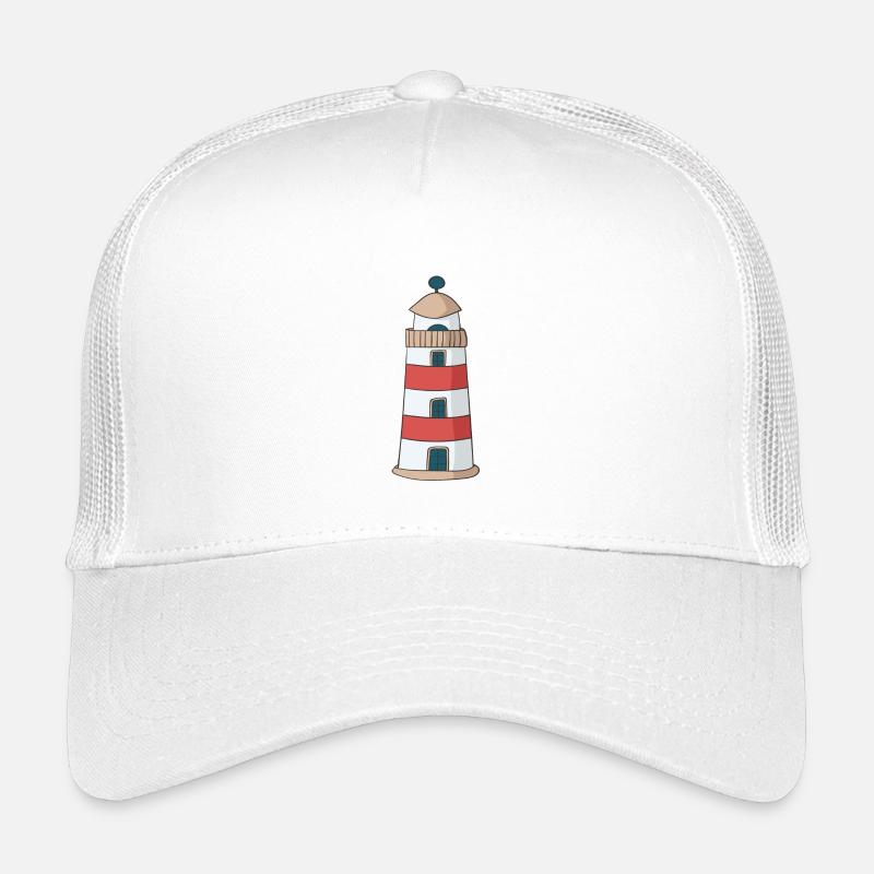 Leuchtturm - Kinder Trucker-Cap - Weiß