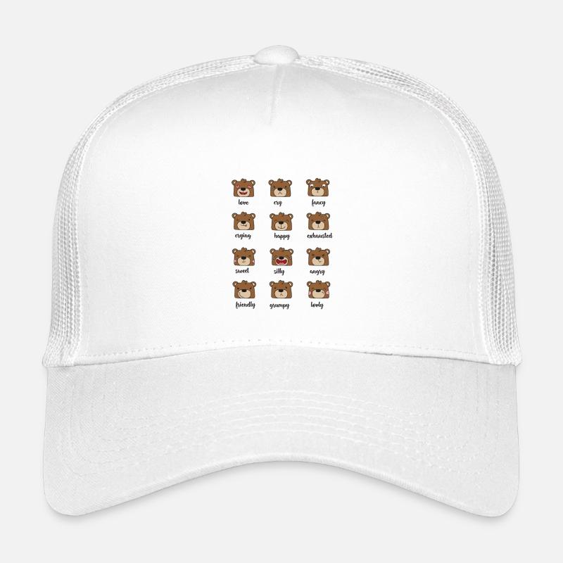 Bear Bear Teddy Cute Kita Feeling Mimic Emotion Kids’ Trucker Cap