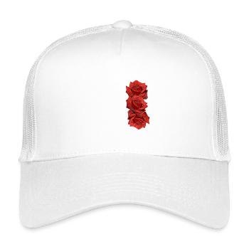 Rosen,Rote Rosen,Blumen,Blüten,Natur,Pflanzen - Kinder Trucker-Cap - Weiß - Vorne
