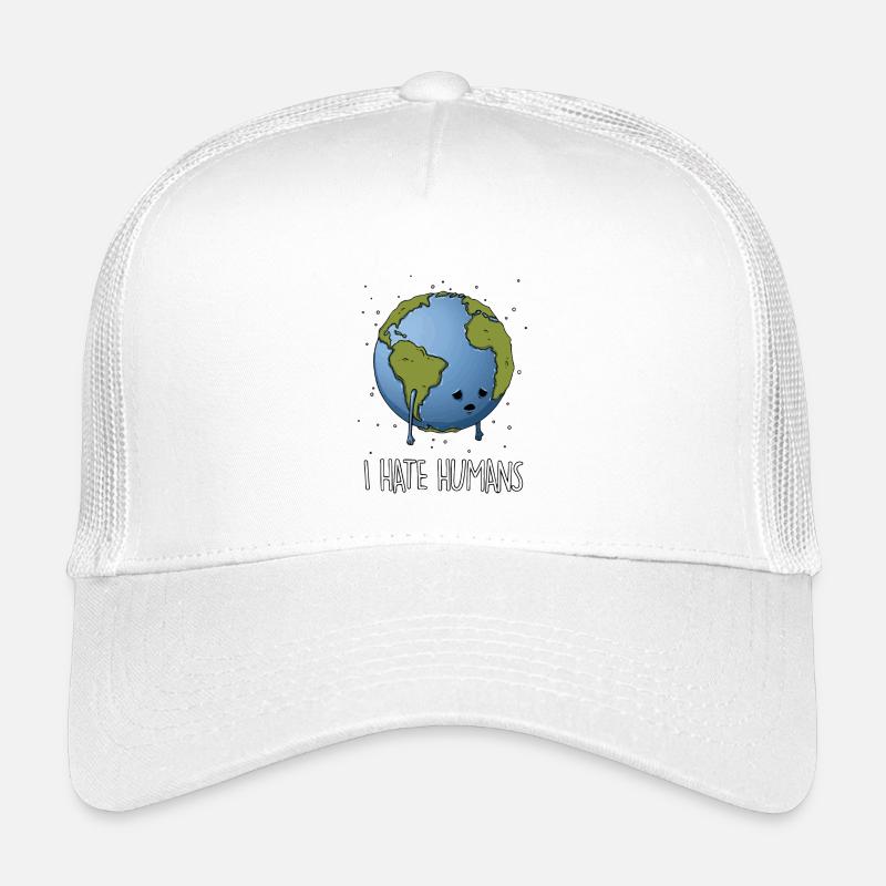 Hate humans - Kids’ Trucker Cap - white