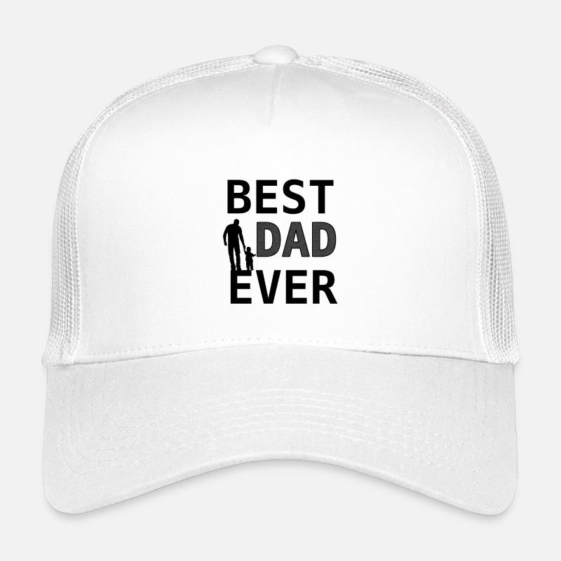 Best Dad Glitzer Design - Kinder Trucker-Cap - Weiß