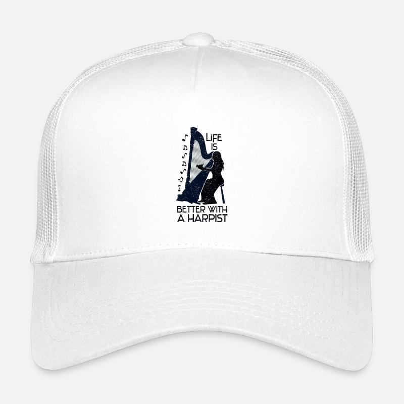 Life is Better with a Harpist - Kinder Trucker-Cap - Weiß