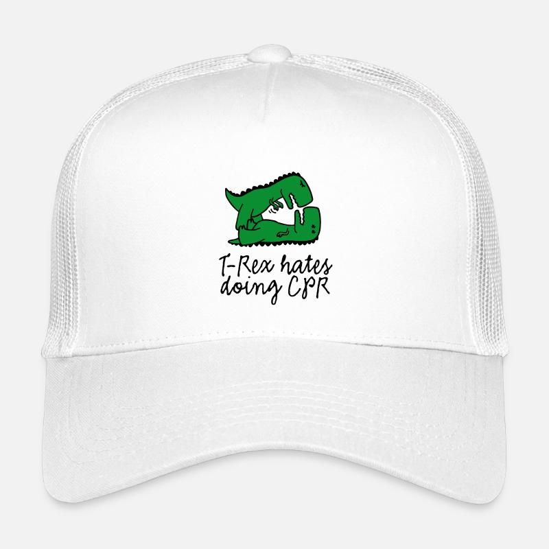T-Rex hates doing CPR premiers secours instructeur Casquette trucker enfant