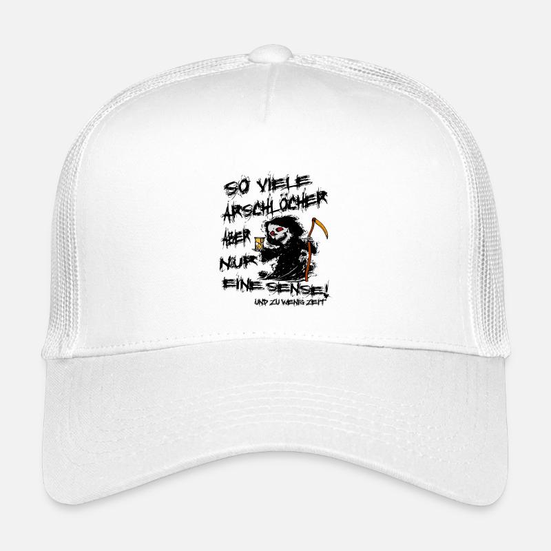 Lustiger Sensenmann - Kinder Trucker-Cap - Weiß